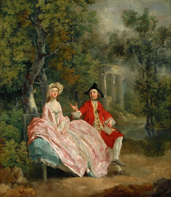 Thomas Gainsborough Lady and Gentleman in a Landscape (mk08) oil painting image